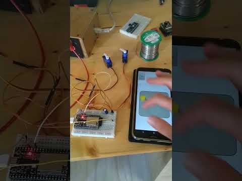 YouTube video: RoboRemo Joystick Controlling 2 servomotors over WiFi with esp32 WROVER-B