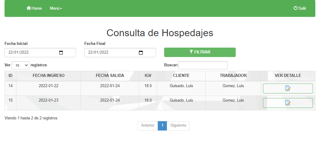 Consulta de hospedaje