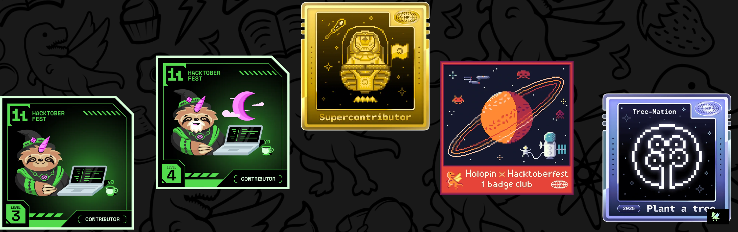 An image of @yaser123's Holopin badges, which is a link to view their full Holopin profile