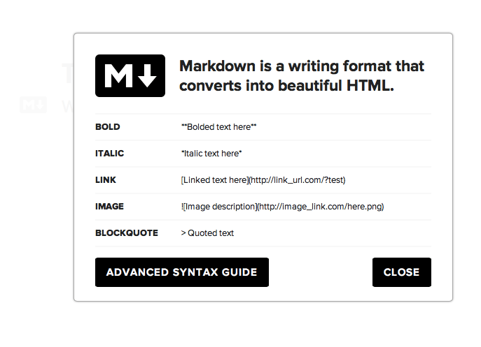 Markdown Support Identifier