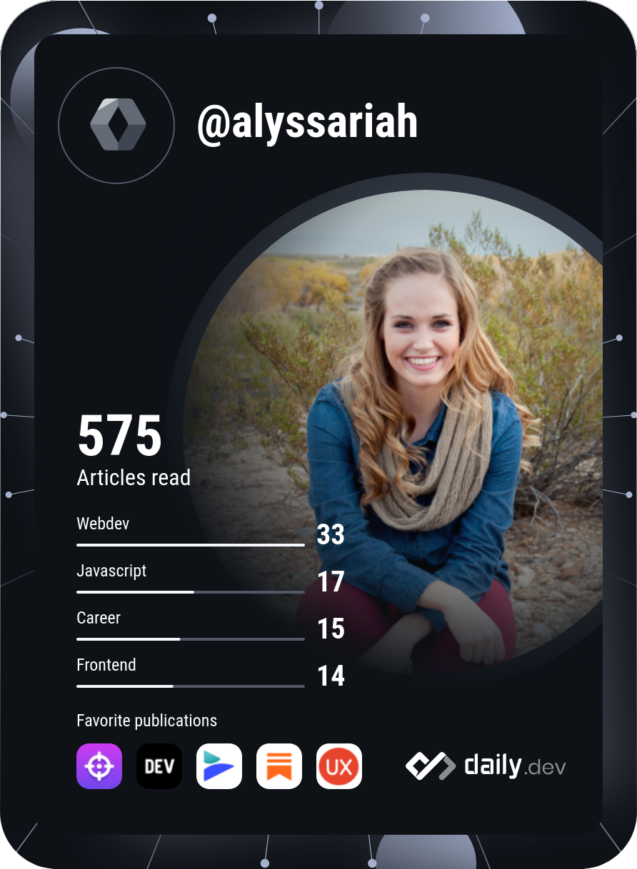 Alyssa Jackson's Dev Card