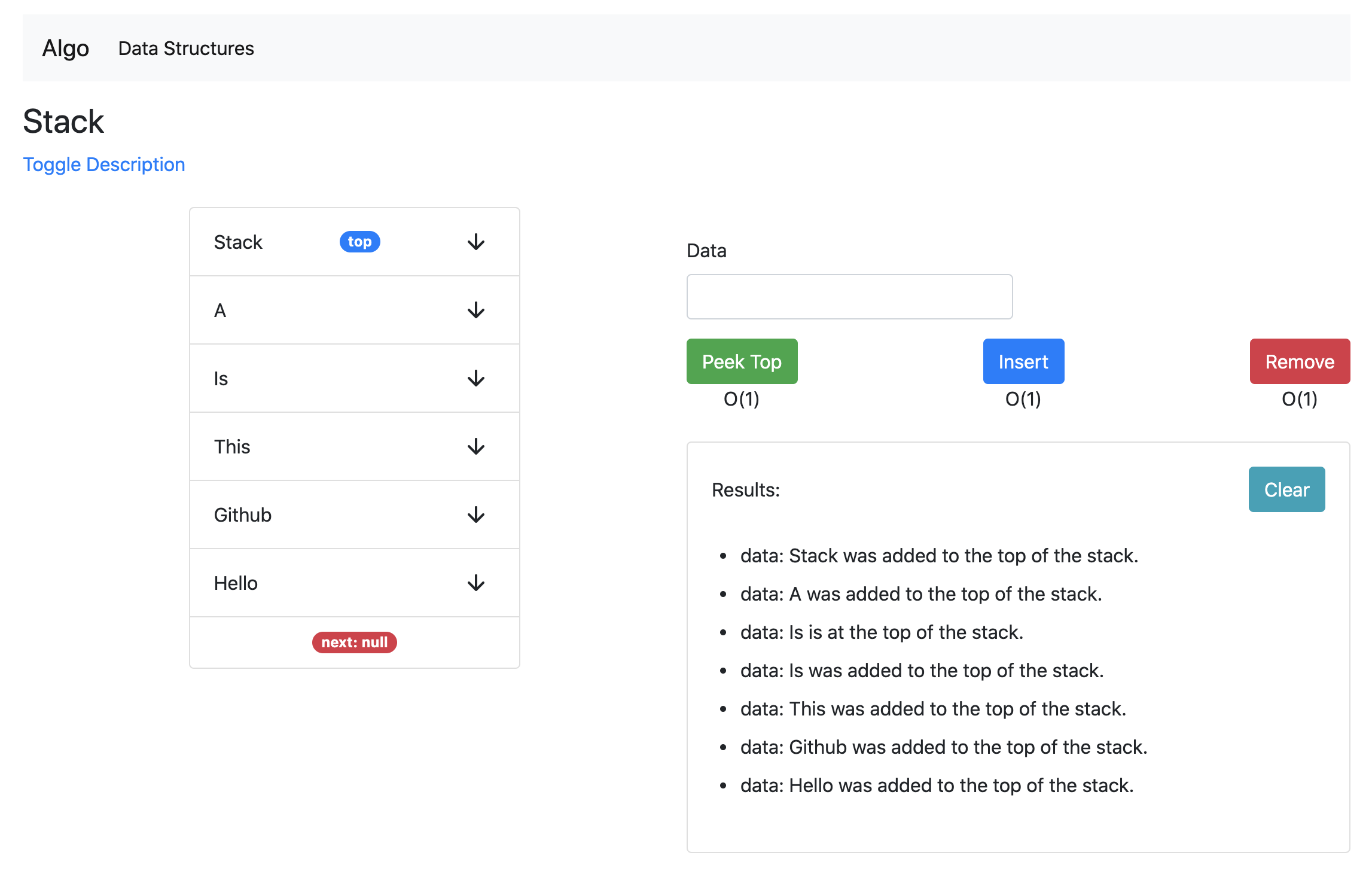 Live Demo Image Of Stack