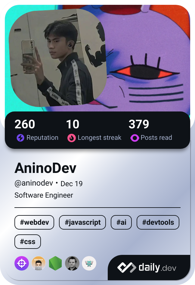 AninoDev's Dev Card