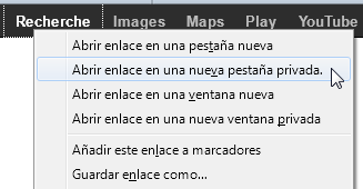 page context menu