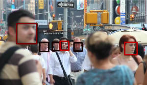 Example face detection result