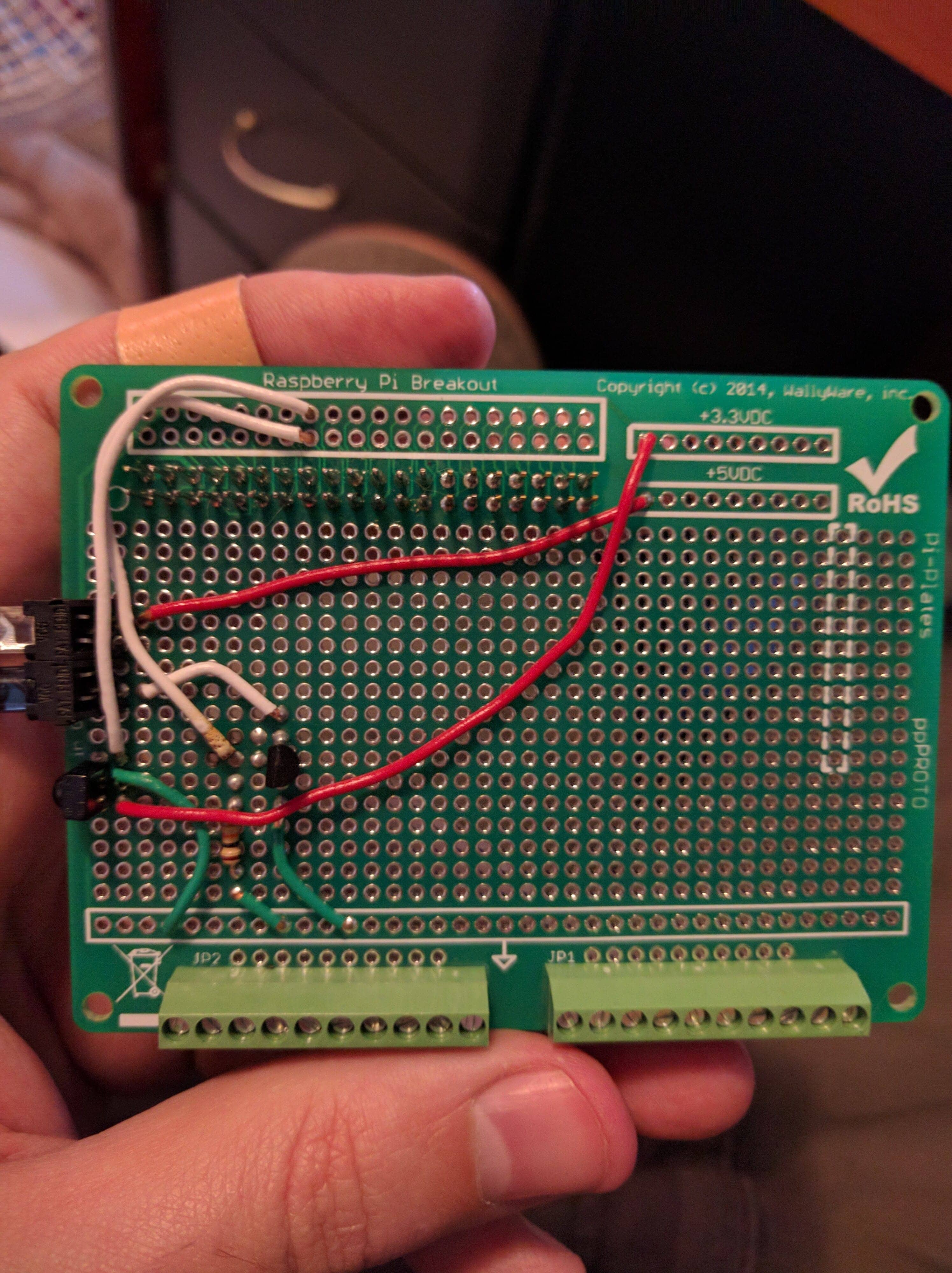 Proto Plate with the complete IR Circuit