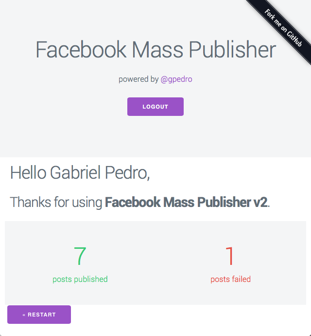 Facebook Mass Publisher v2 - Resume