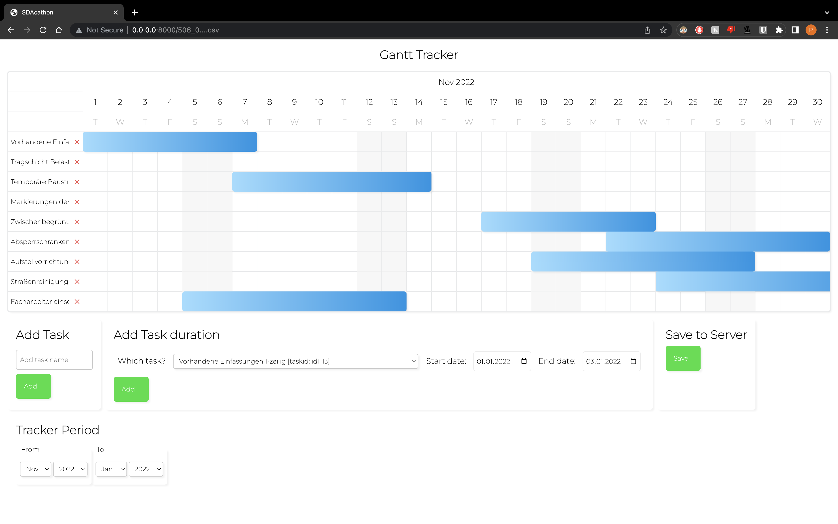 GantChart Demo