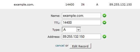 Adding an A Record in cPanel