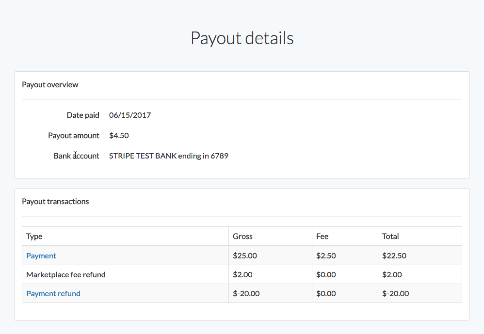 Payout demo