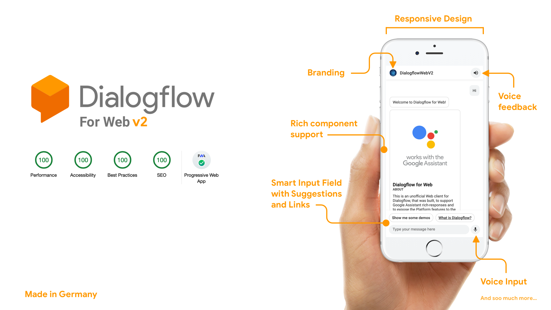 Dialogflow for Web v2