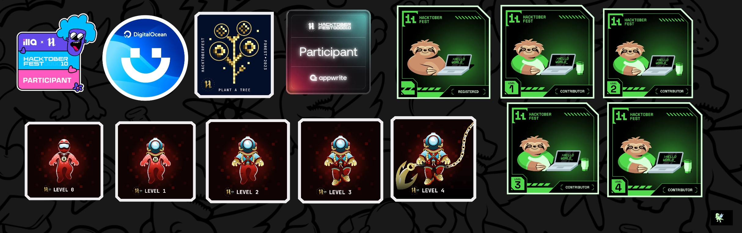 An image of @anuragverma108's Holopin badges, which is a link to view their full Holopin profile