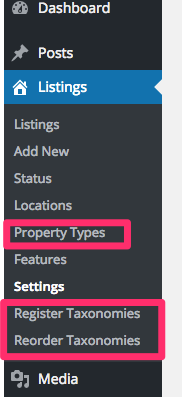 WP Listing Settings