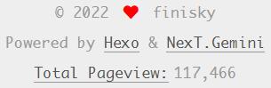 FiniCounter Hexo NexT Demo