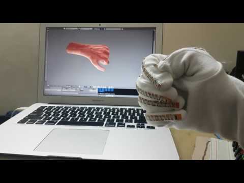 Blender-Rigged-Hand-Motion-using-Flex-Sesors
