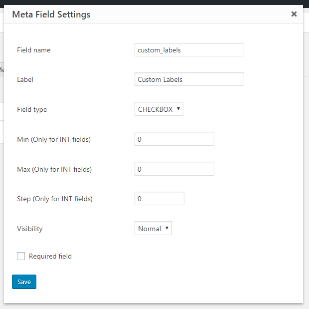 Add custom meta data fields