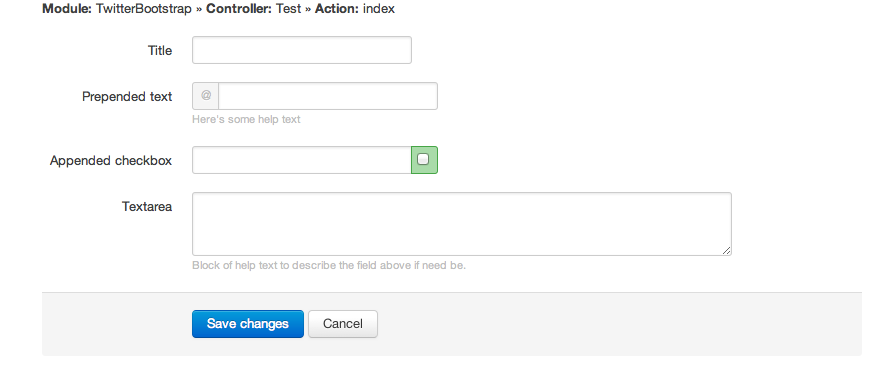 Example output of Zend_Form