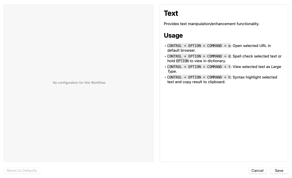 Text workflow screenshot.