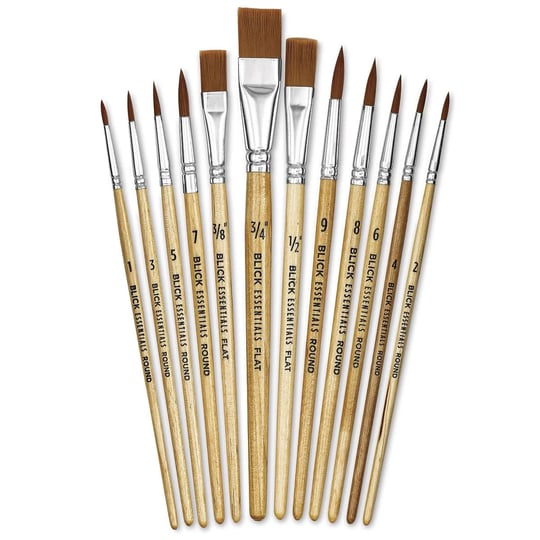 blick-essentials-value-brush-set-assorted-brushes-brown-nylon-set-of-13