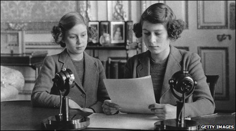 Princess Elizabeth and Princess Margaret recorded their first ever broadcast in Windsor in 1940.