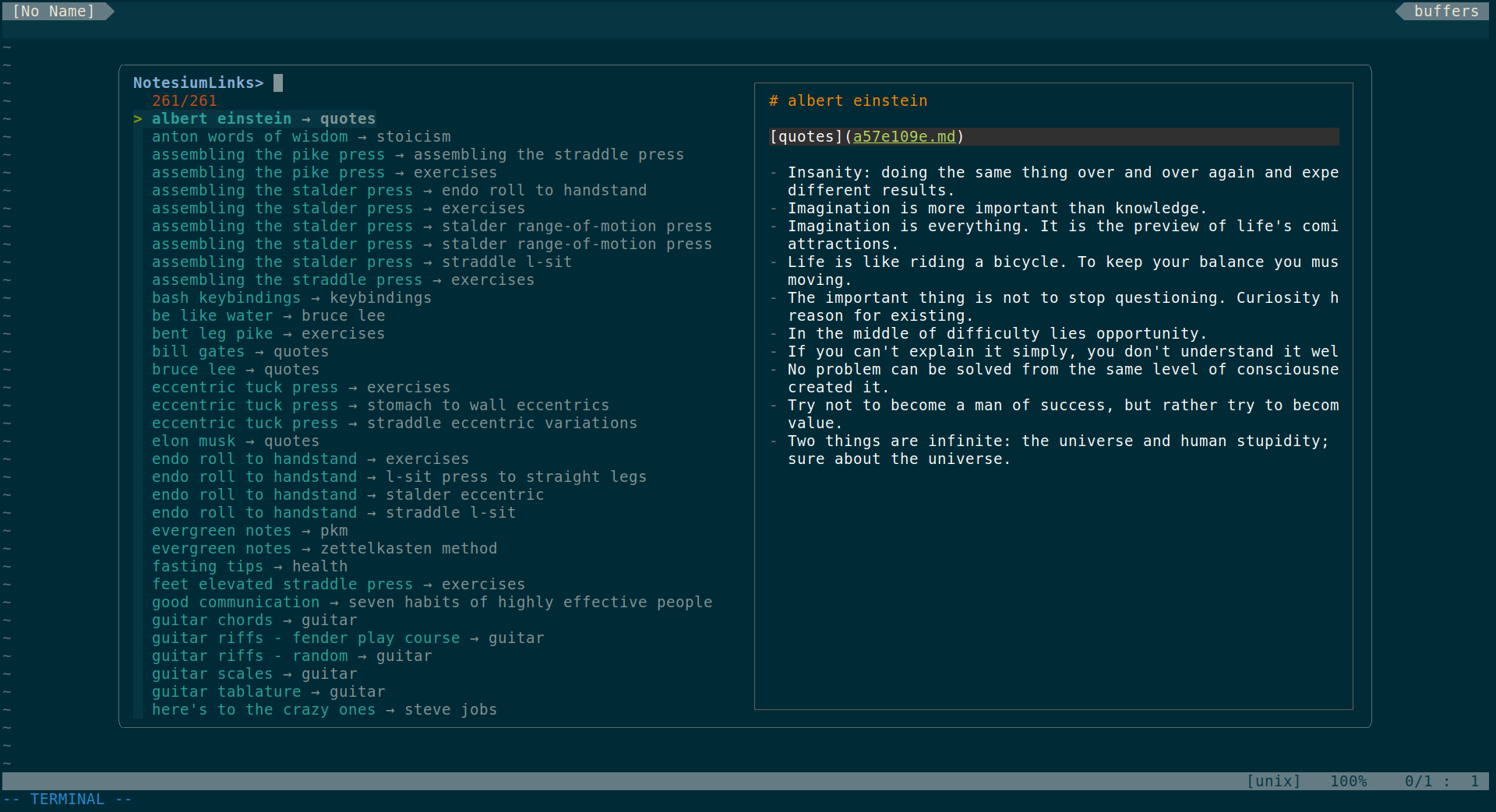 image: vim links all