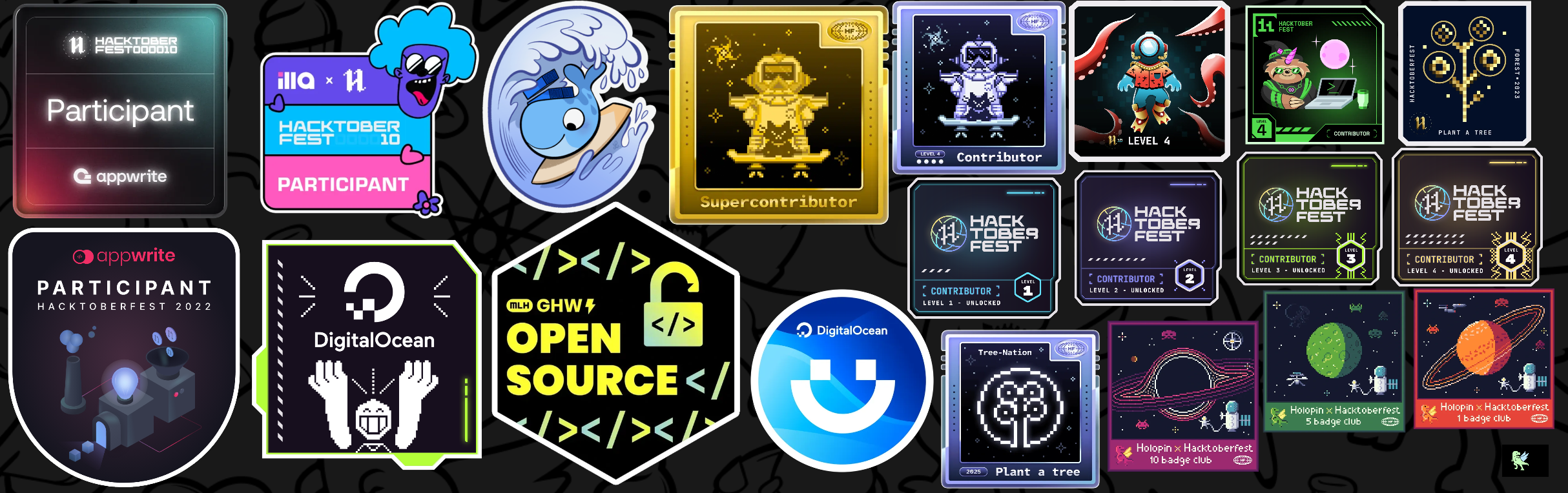 An image of @kathuria's Holopin badges, which is a link to view their full Holopin profile