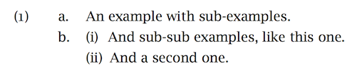 Sub- and sub-sub examples