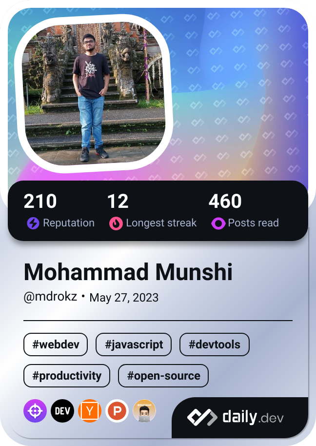 Mohammad Munshi's Dev Card