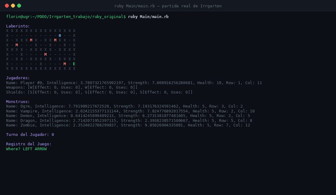 Demo: a real game of the Ruby version in the terminal