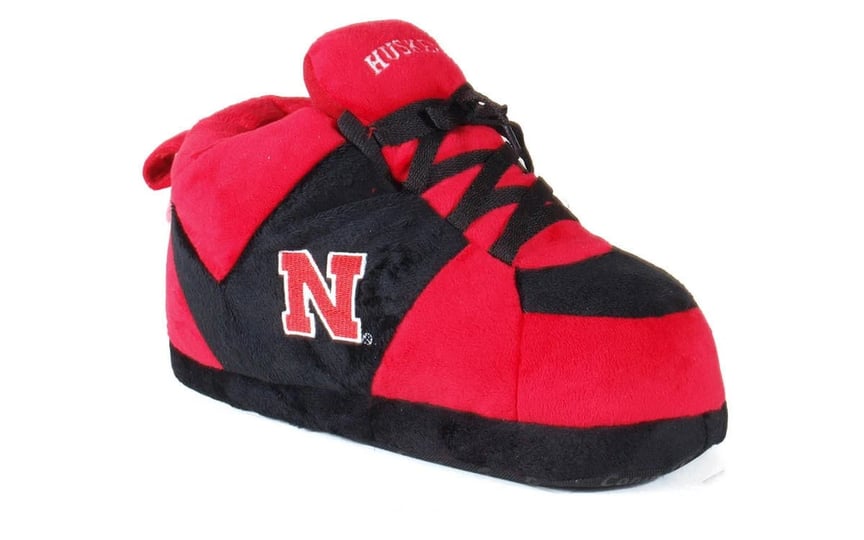 ncaa-nebraska-cornhuskers-adult-comfy-feet-sneaker-slippers-red-black-xl-1