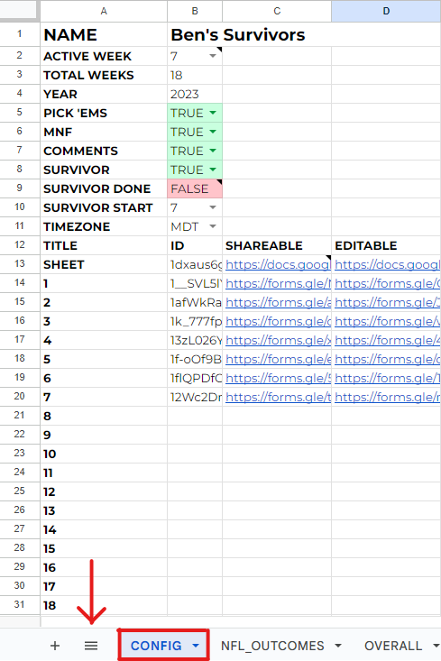 WEEKLY Sheet