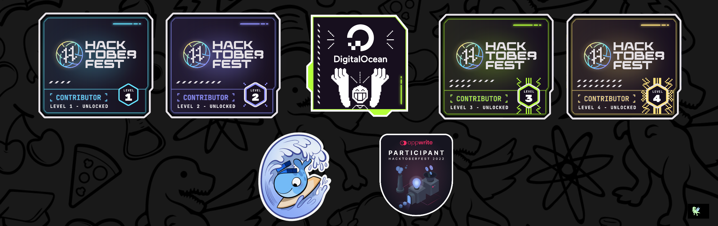 An image of @subhranshuchoudhury's Holopin badges, which is a link to view their full Holopin profile