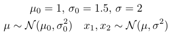 Conjugate Gaussian model