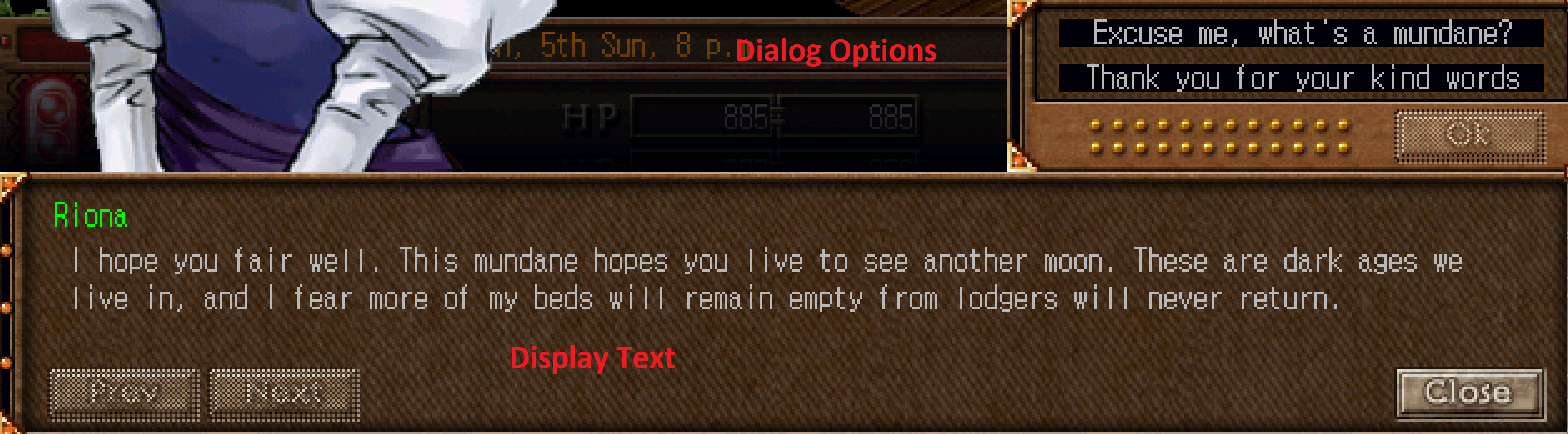 Simple dialog example