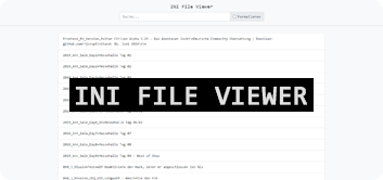 INI FILE VIEWER