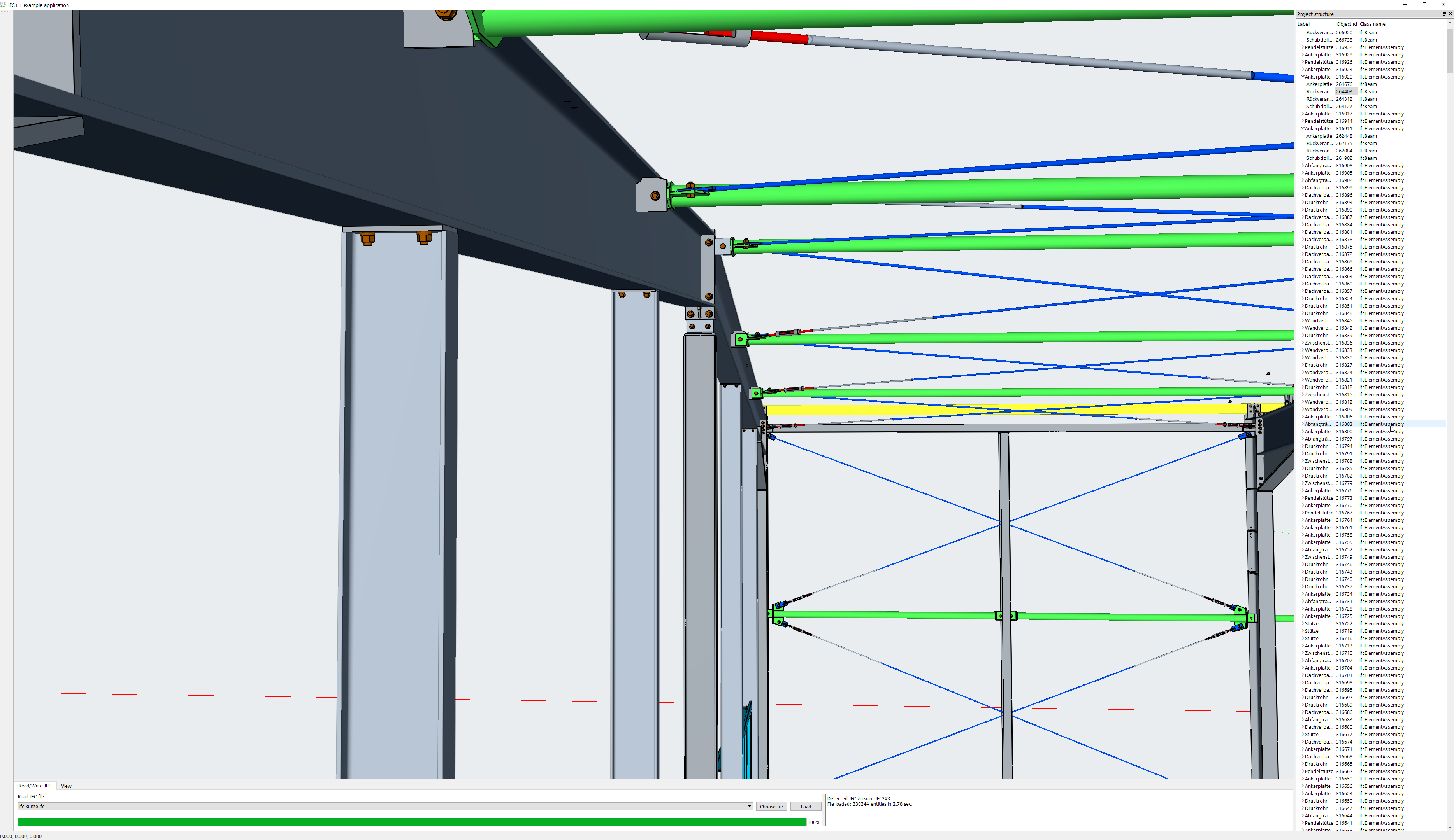 Steel frame model