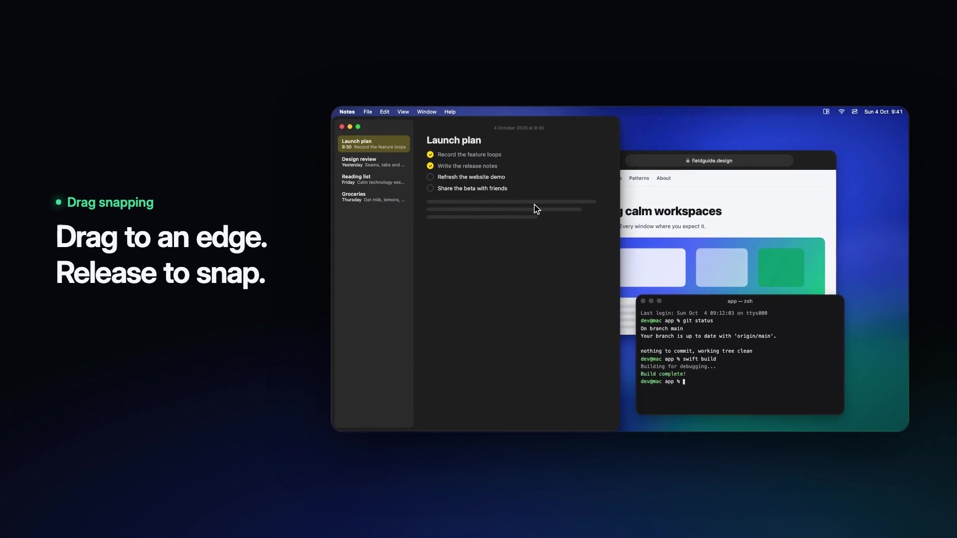 Watch the full BetterTile tour: snapping, linked resizing, Bento, Tabbed, and the Layout Wheel