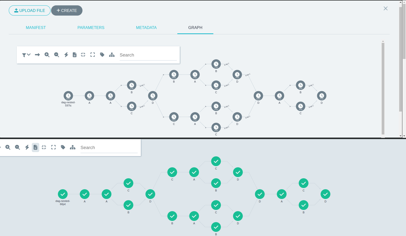 Preview vs Run Dag example 