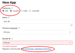 New App Form