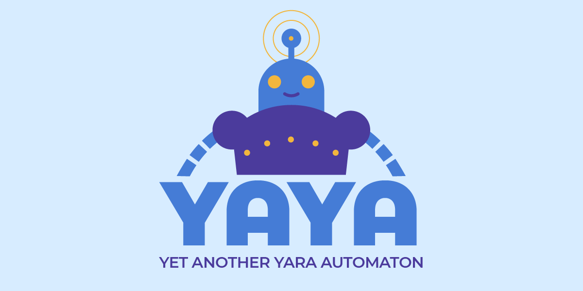 "The YAYA logo and automaton mascot"
