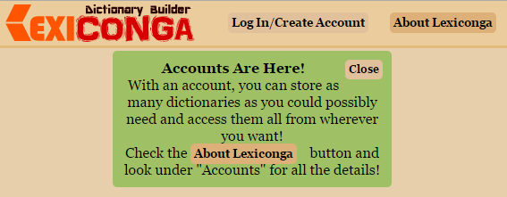 Lexiconga Accounts