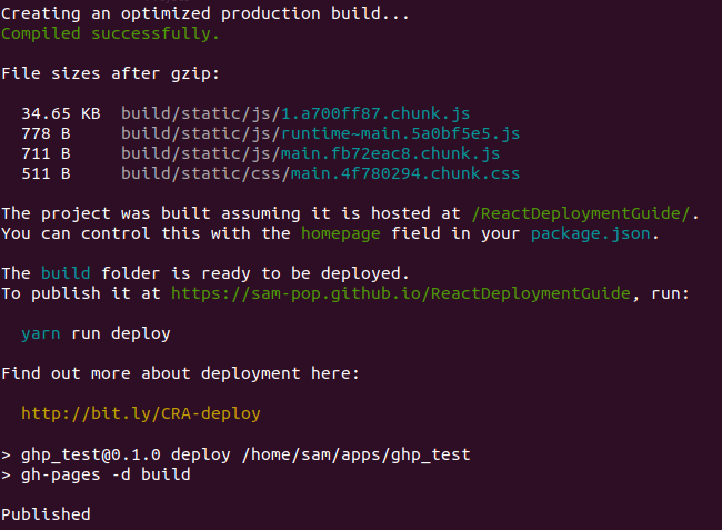 run deploy screenshot