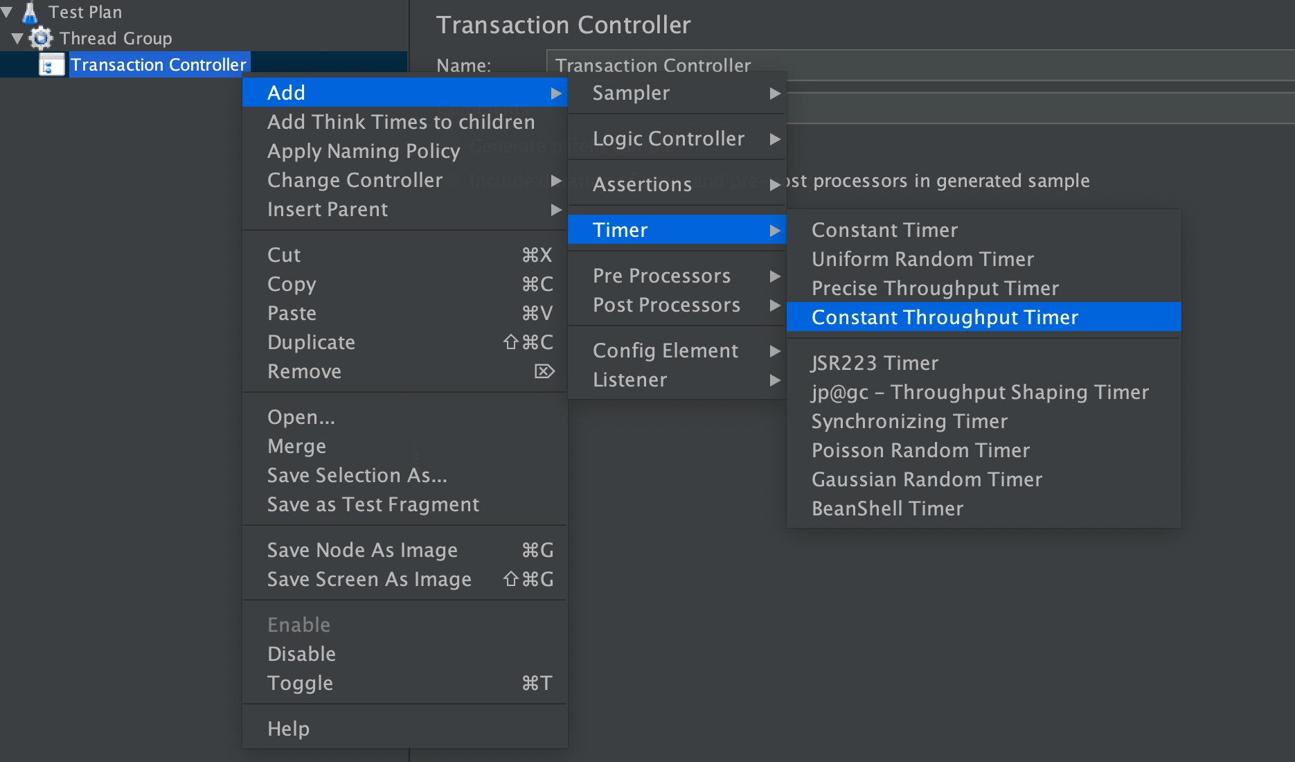 JMeter Constant Throughput Timer