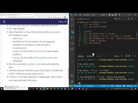 Readable Code Workshop video 1c