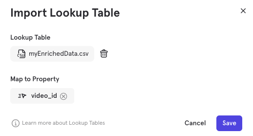 mapping CSV to event data