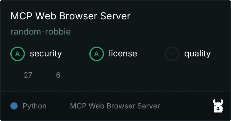Github Random Robbie Mcp Web Browser An Advanced Web Browsing Server