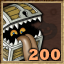 A chest mimic with the number 200 in the corner