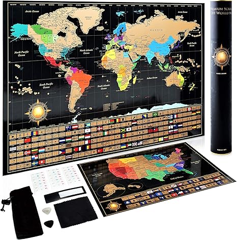 Scratch Off World Map Poster