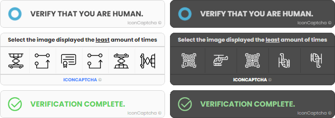 IconCaptcha widget examples