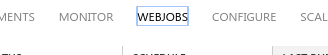 webjob tab